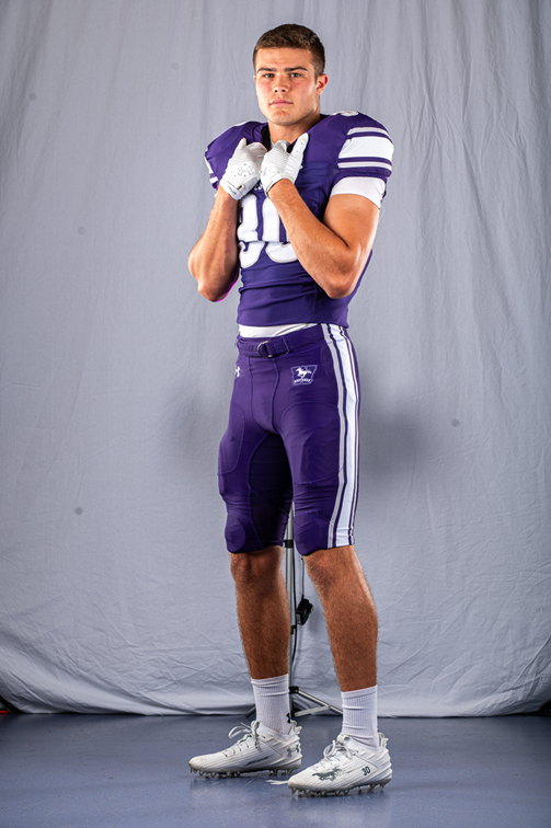 A headshot of Mustangs Football defensive back Jackson Findlay.